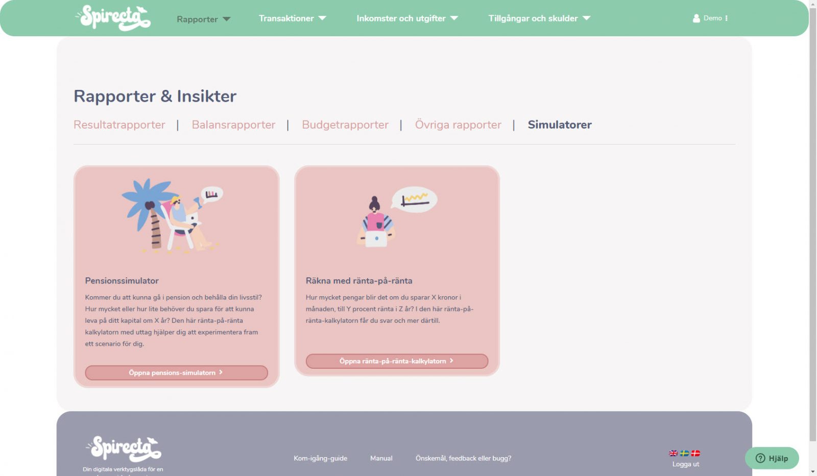 Simulatorer i Spirecta